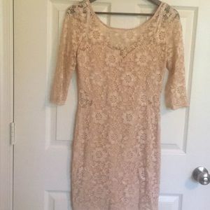 Cutout cream dress